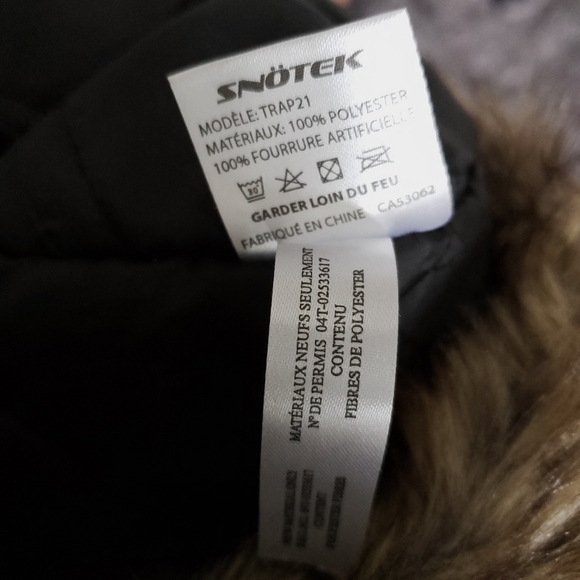 Snotek Trapper Winter Hat Water Resistant Snow Faux Fur Trim Ear Cover Warmth - Picture 4 of 4
